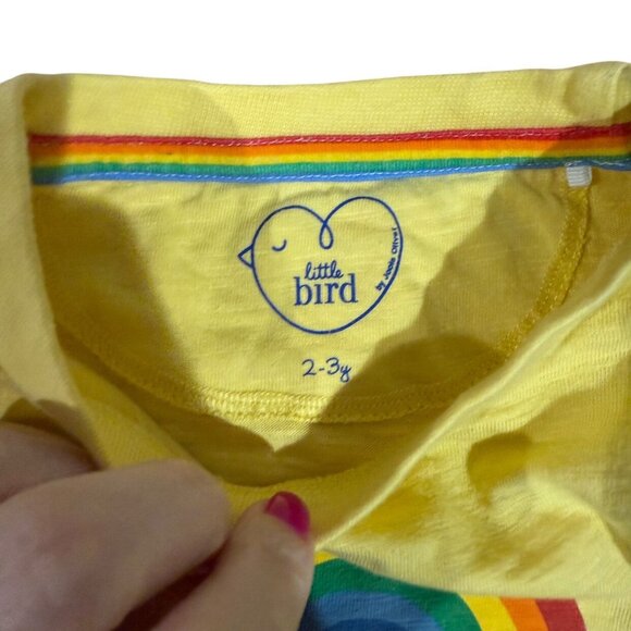 Little Bird Rainbow T-Shirt Yellow Size 2-3 Year - Picture 3 of 6
